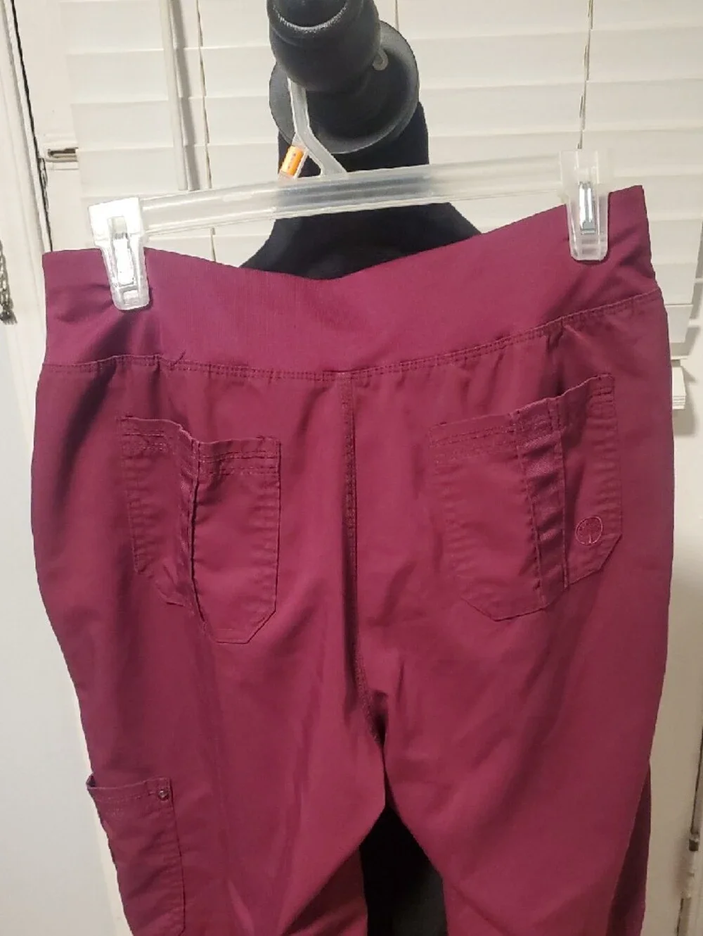 healing hands Maroon Boot-Cut Cargo Scrub Pants - Picture 7 of 9